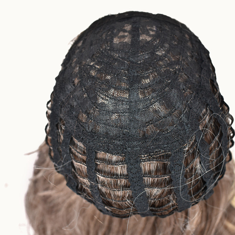 Wholesale synthetic full wigs for women with long curly hair, breathable rose net cap, suitable for daily wear