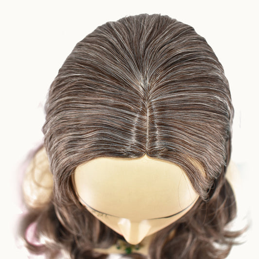 Wholesale synthetic full wigs for women with long curly hair, breathable rose net cap, suitable for daily wear