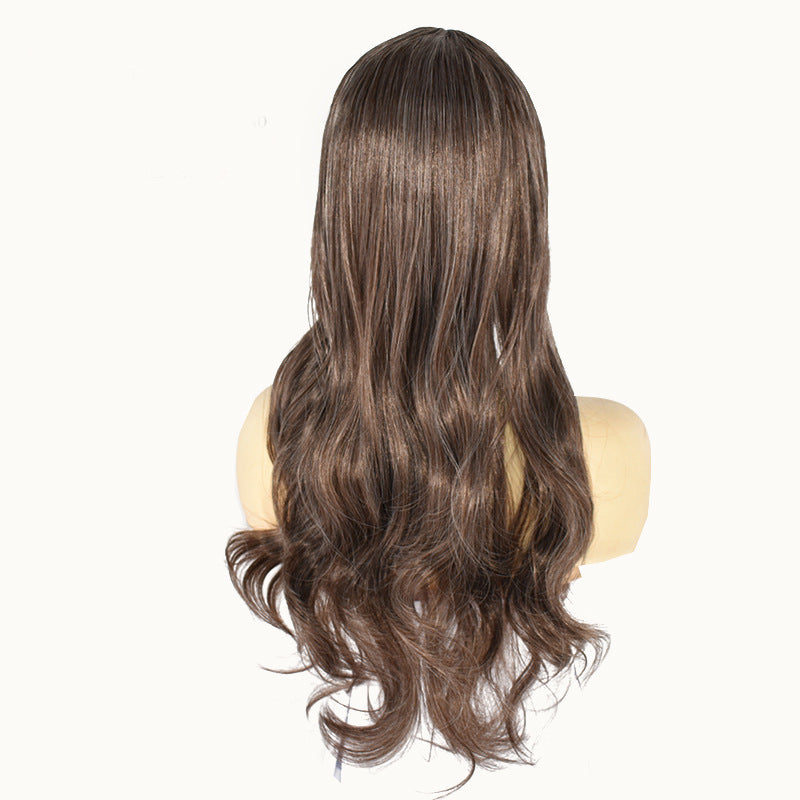 Wholesale synthetic full wigs for women with long curly hair, breathable rose net cap, suitable for daily wear