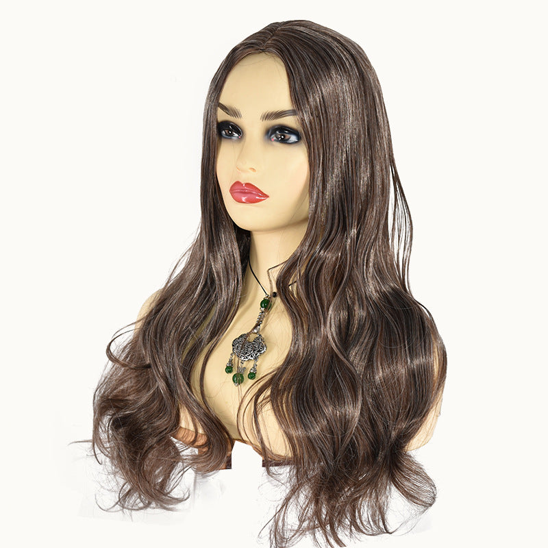 Wholesale synthetic full wigs for women with long curly hair, breathable rose net cap, suitable for daily wear