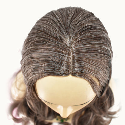 Wholesale synthetic full wigs for women with long curly hair, breathable rose net cap, suitable for daily wear