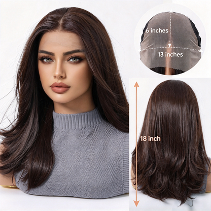 Wholesale New 13×6 Fully Hand-Tied Ombre Brown Lace Wig, Premium Japanese Heat Resistant Synthetic Fiber