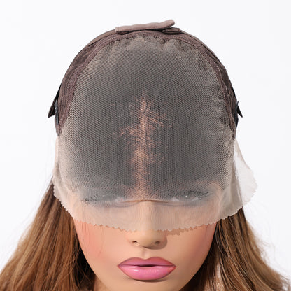 Wholesale New 13×6 Fully Hand-Tied Ombre Brown Lace Wig, Premium Japanese Heat Resistant Synthetic Fiber