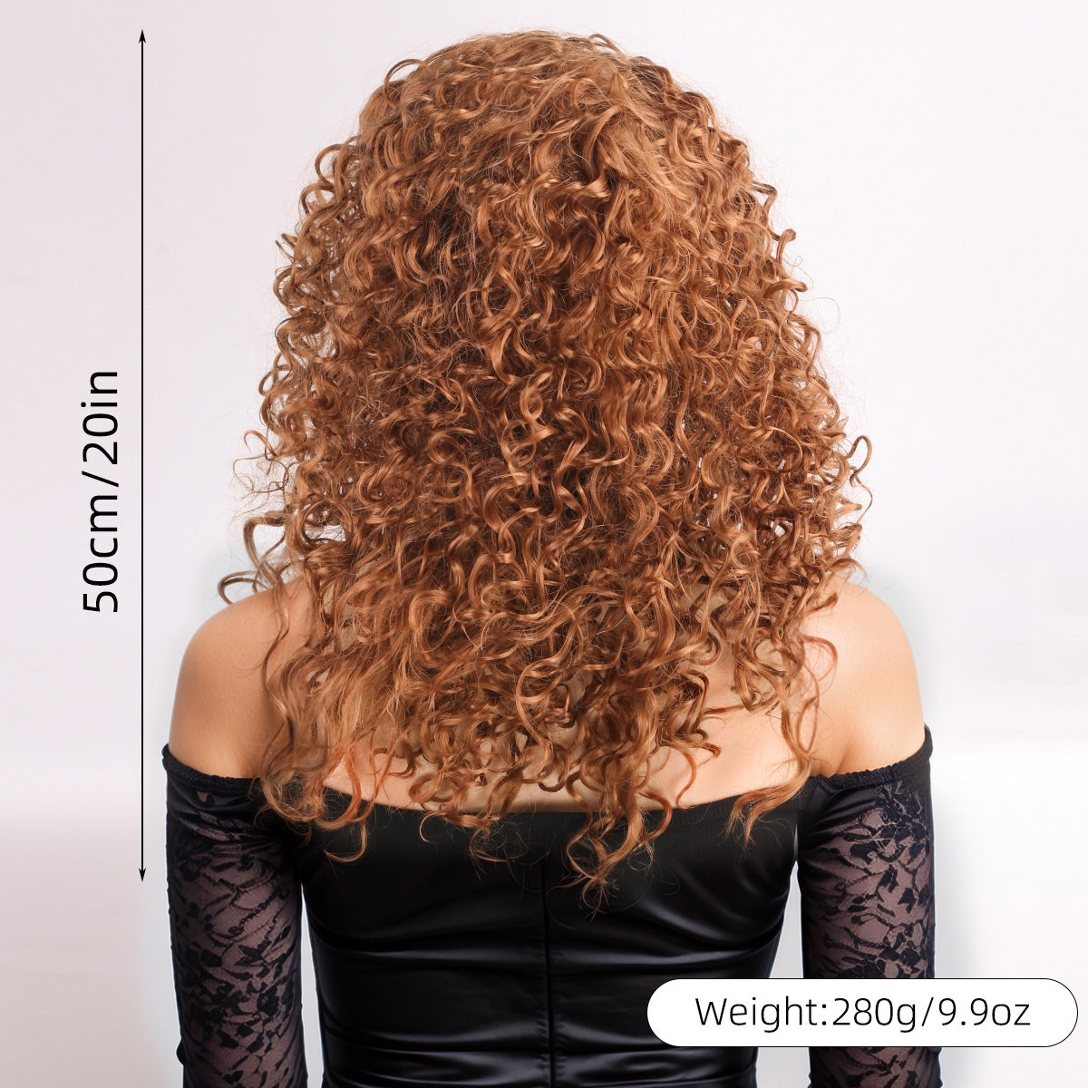 Wholesale Women Voluminous Long Kinky Curly Full Wig, Trendy Tight Small Explosive Curls