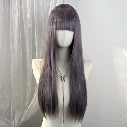Light brown short straight high-temperature resistant chemical fiber wigs, factory wholesale