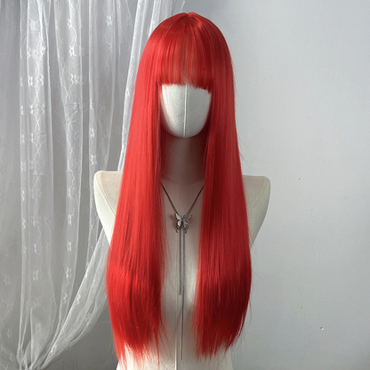Light brown short straight high-temperature resistant chemical fiber wigs, factory wholesale
