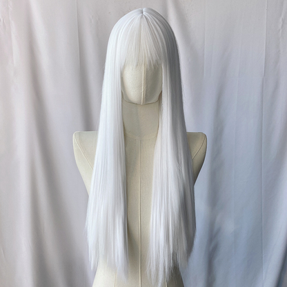 Light brown short straight high-temperature resistant chemical fiber wigs, factory wholesale