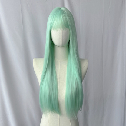 Light brown short straight high-temperature resistant chemical fiber wigs, factory wholesale