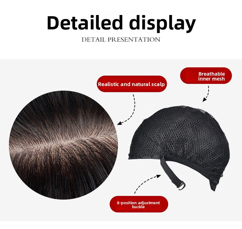 Light brown short straight high-temperature resistant chemical fiber wigs, factory wholesale