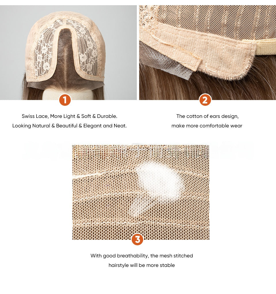 Wholesale Hand-Tied Full HD Lace Wig, Platinum Ombre Long Body Wave Pre Plucked Hairline Hollywood Style Wig for Women