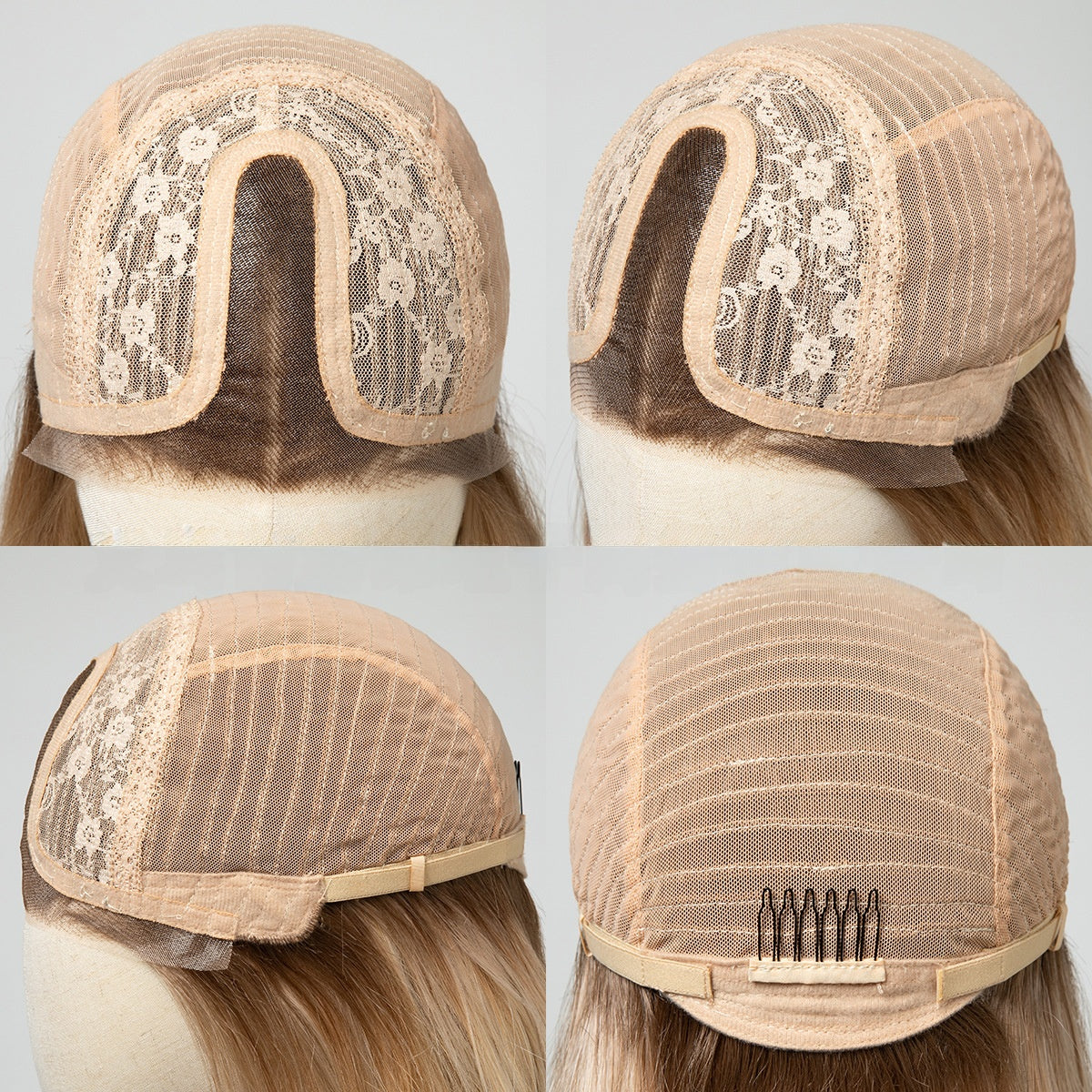 Wholesale Hand-Tied Full HD Lace Wig, Platinum Ombre Long Body Wave Pre Plucked Hairline Hollywood Style Wig for Women