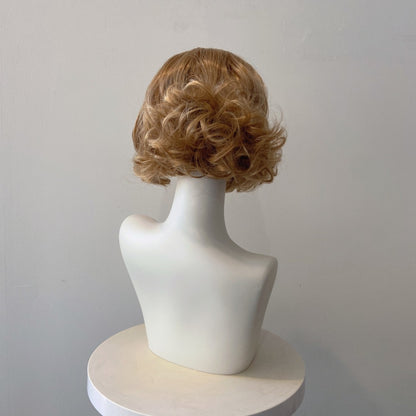 Wholes New‑Arrival Women Blonde Short Curly Full‑Head Wig, Heat‑Resistant Synthetic Fashion Wig