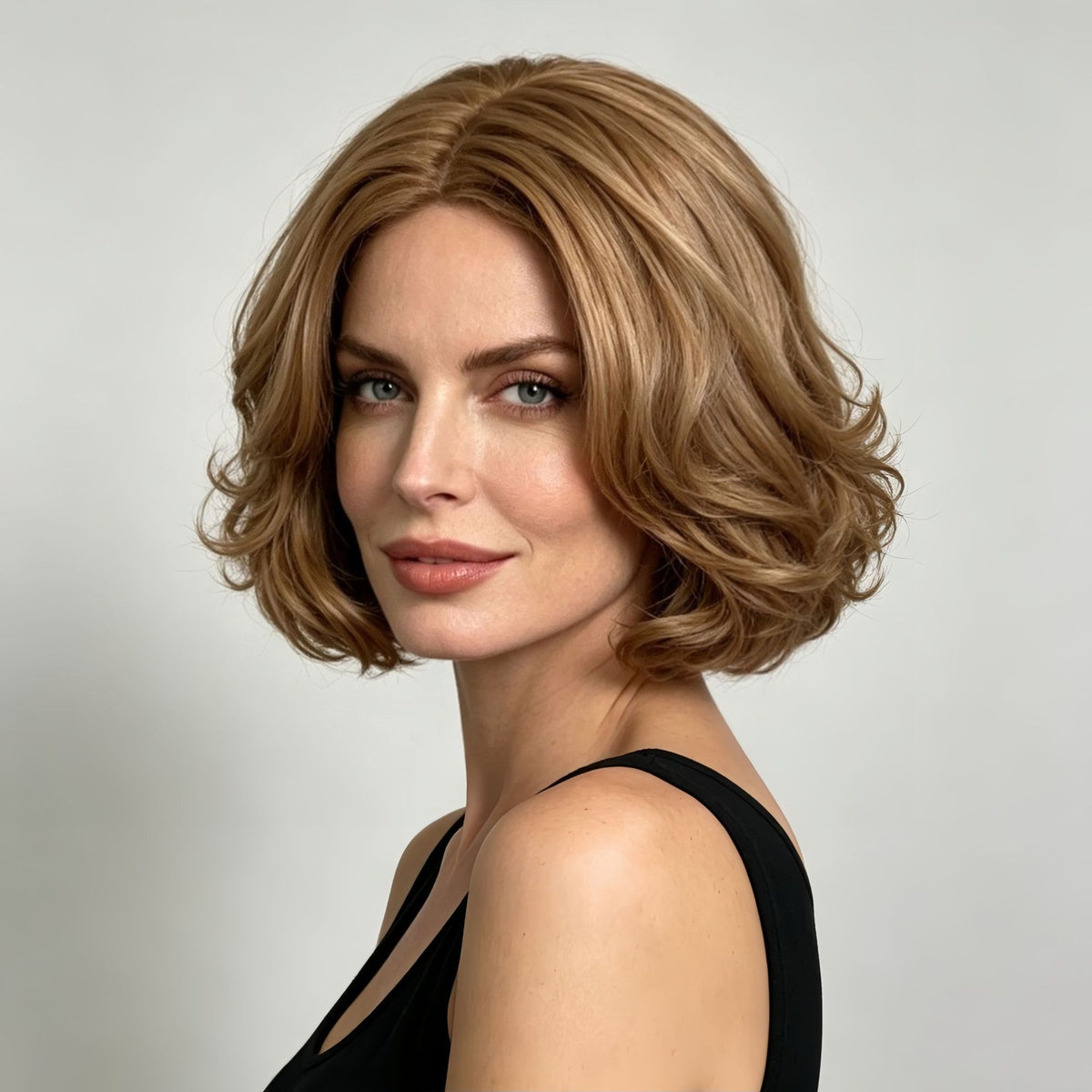 Wholes New‑Arrival Women Blonde Short Curly Full‑Head Wig, Heat‑Resistant Synthetic Fashion Wig